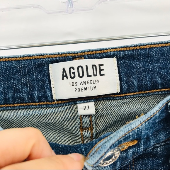 Agolde Sophie High Rise Distressed Skinny Jeans Size 27 - Picture 3 of 7